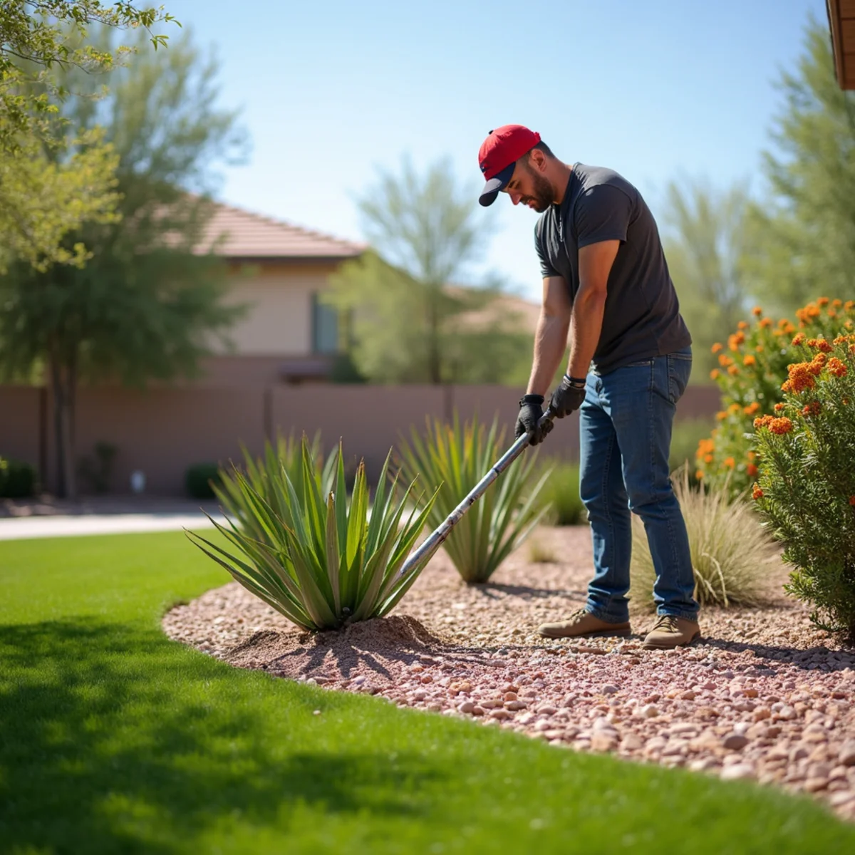 Desert landscaping in Goodyear, AZ by YardGuy4Hire