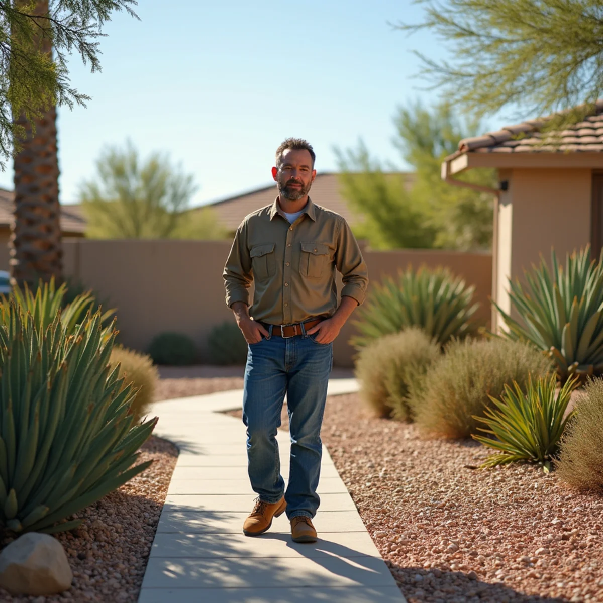 Desert landscaping in Mesa, AZ by YardGuy4Hire